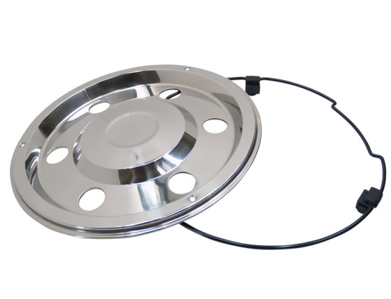 Bagkapsel 17,5" rustfri standard - 45858 - Incl. låsering