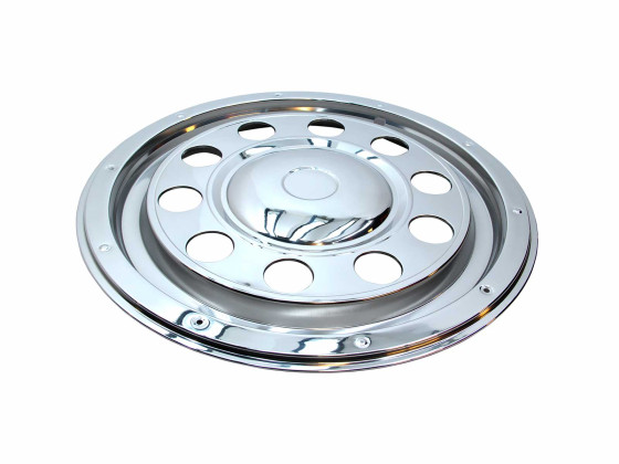 Bagkapsel 22,5" rustfri standard  bag og supersingel for - 10 huller - PCD Ø335mm - Passer standard bag og supersingel for - Incl. låsering