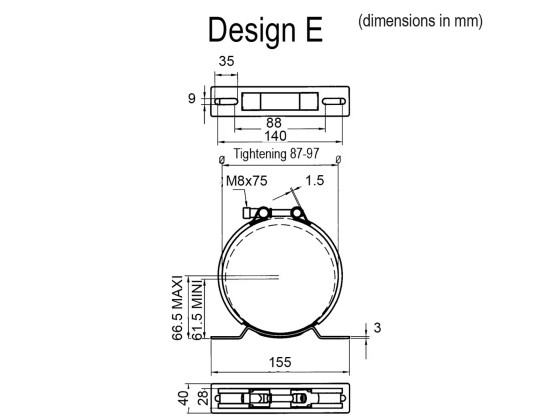 CLAMP DIA 87-97 TYP E95