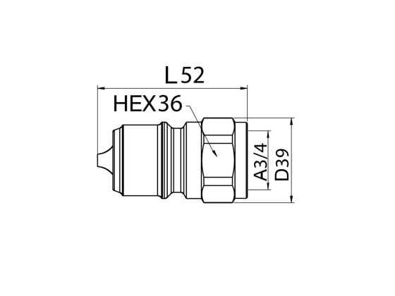 Kupplung 3/4" Stecker Tema T-Serie - Tema 7520-QC