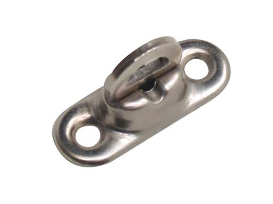 Kleiner Drehverschluss für Ovalöse - 17x11mm, Messing vernickelt