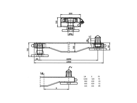 Containerholm m. integrierte Verriegelungen  - CV 05 105 A