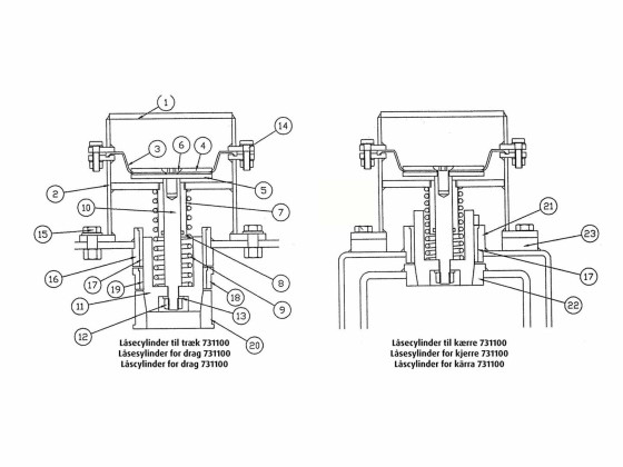 Skrue M12x25 m/undersænket hoved - Antal: 1 - Pos: 6