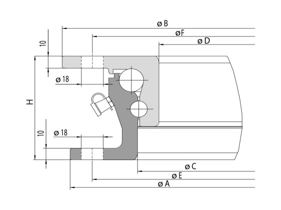 Jost Kugellenkranz 90S/1100.20 Zwei-Reihig - Jost KLK DR 1100-20