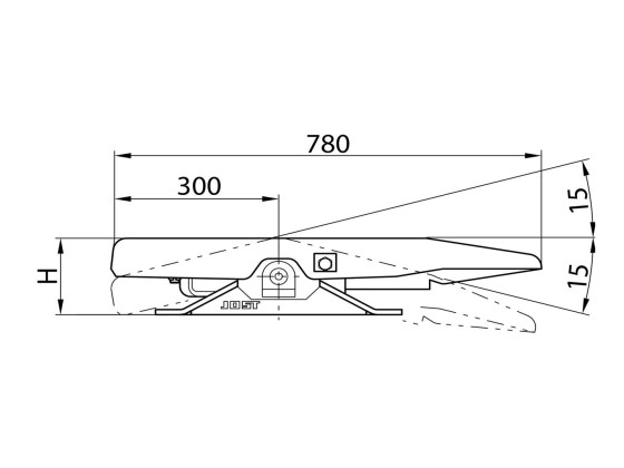 Sattelkuplungen 2" JSK 36 DV 1 J H: 172mm
