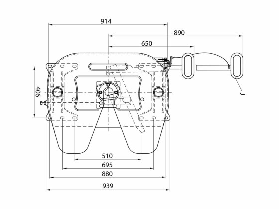 Sattelkuplungen 2" JSK 36 DV 2 J H: 150mm