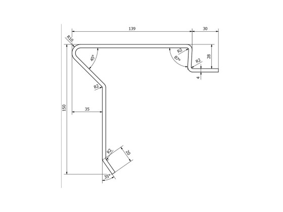 Kantenprofil 3.000mm - 61252