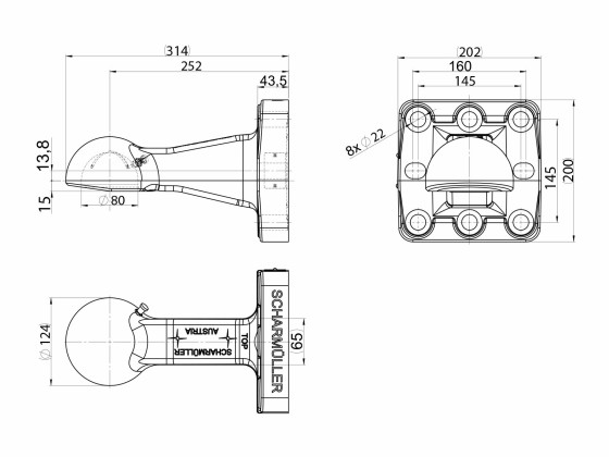 Anhängerkupplung K80-Kupplungssystem - ROE59343