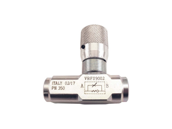 Drossel-/Rückschlagventil Rohrmont. 1/4” 350 bar VRFU90 010