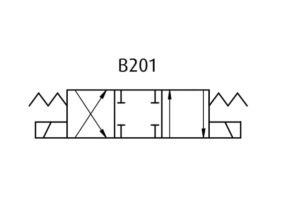 Doppeltwirkendes Magnetventil Cetop 3 B201 24V
