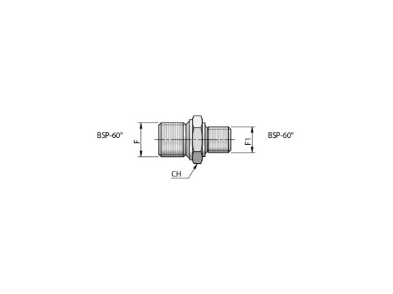 Verschraubung Außen/Außengewinde 1" x 1¼" - RV301.2016