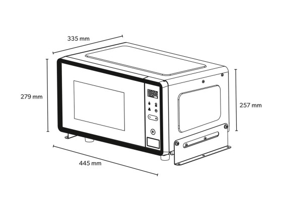 Mikrowelle 17L Inkl. Inverter und Halterung 500W 24V MWO 24 - 9600000535
