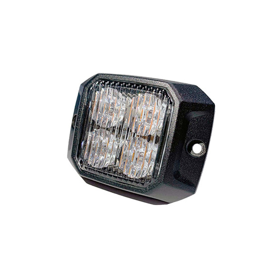 NORDLYS+ Blitzleuchte orange 4-LED 10-30V flache montiert