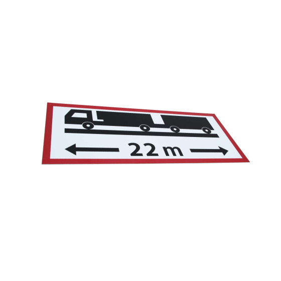 Schild - 22 m 1000x500 mm mit Möglichkeit die Länge zu ändern