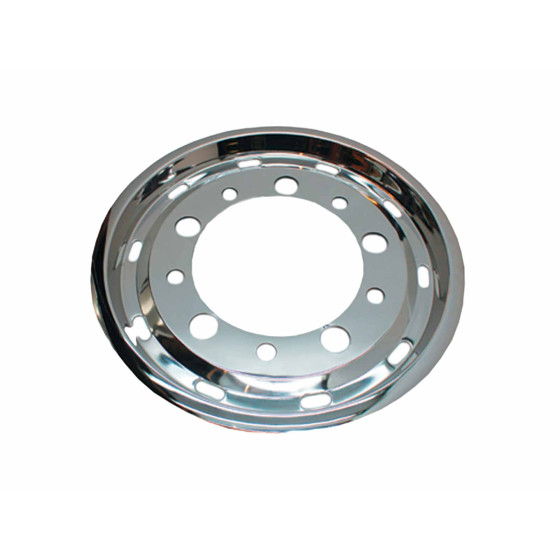 Vorderradkappe 22,5" Edelstahl Super single - Inset = 27mm, Offset = 130mm