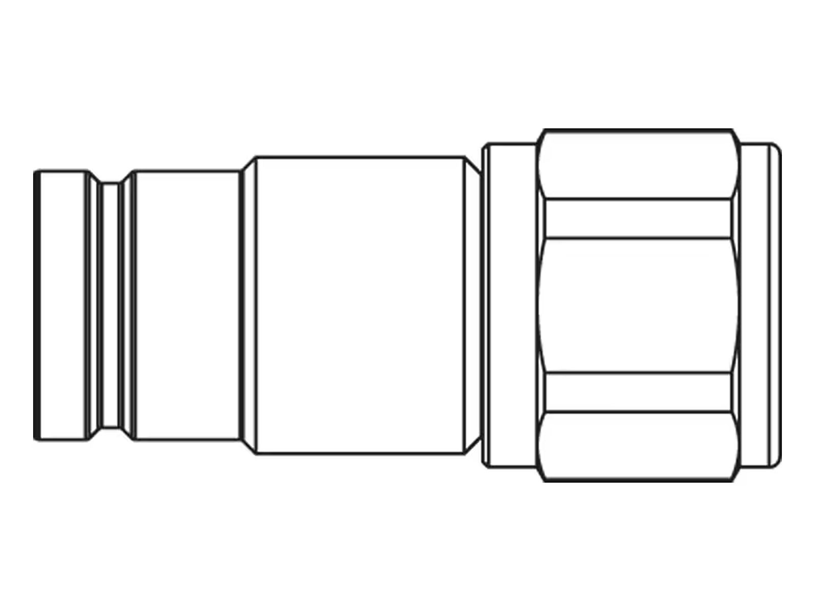 Temakobling han "Flat Face" 1/2" Tema FF Serie