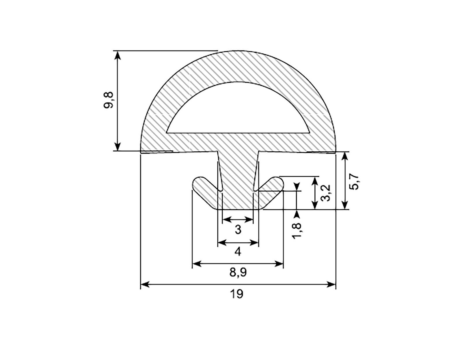 Gummilist for 353032 - 30.7649