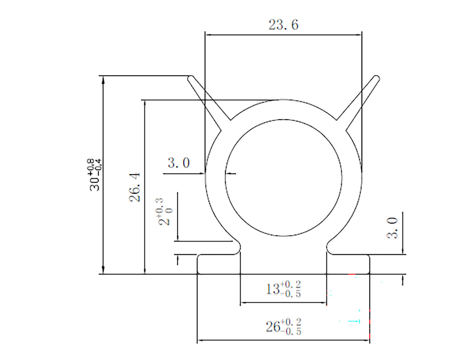 Gummiprofil mit Lippen 25m