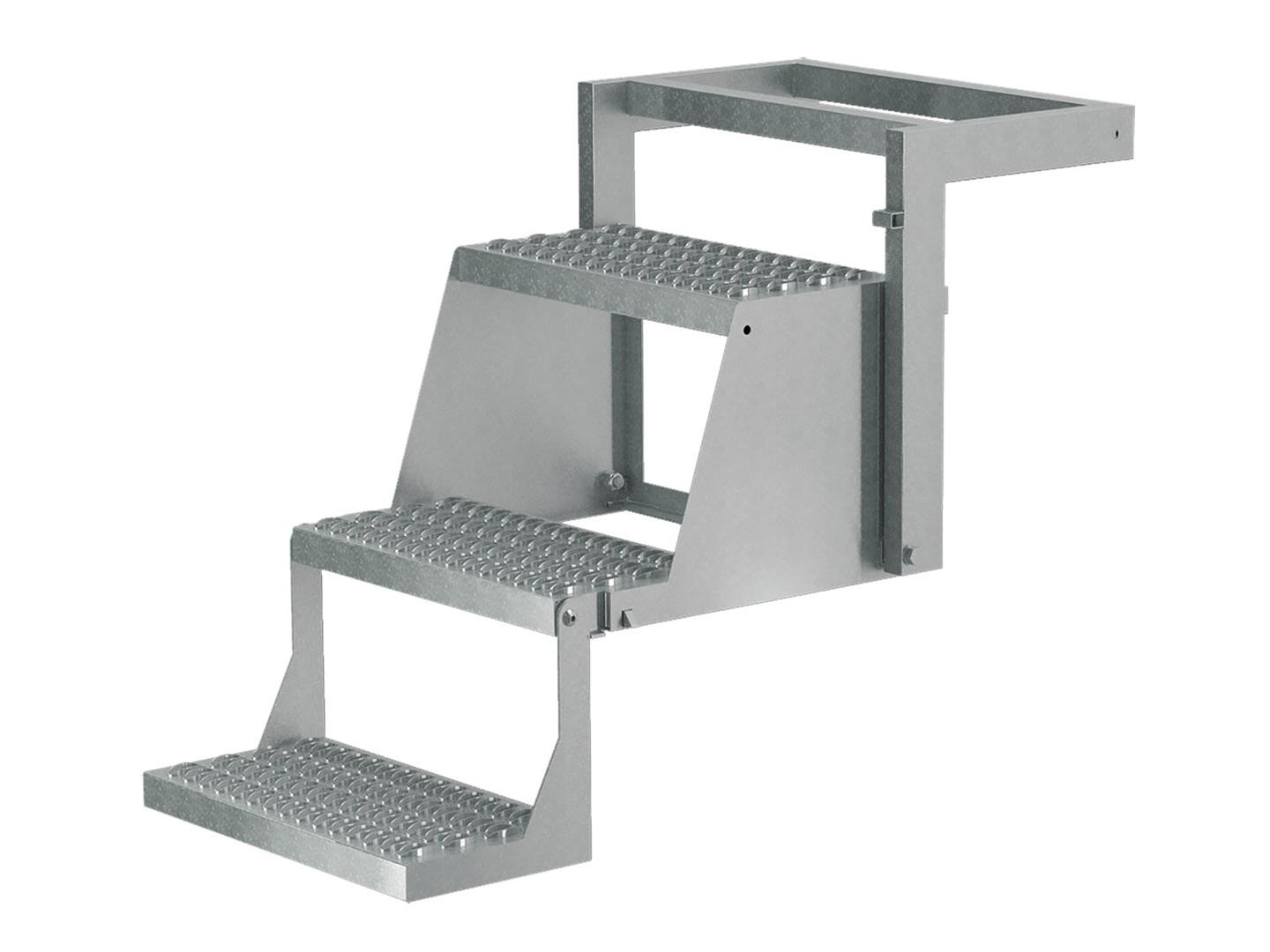 Udtræks trappe m/3 trin B560xH734 varm galv