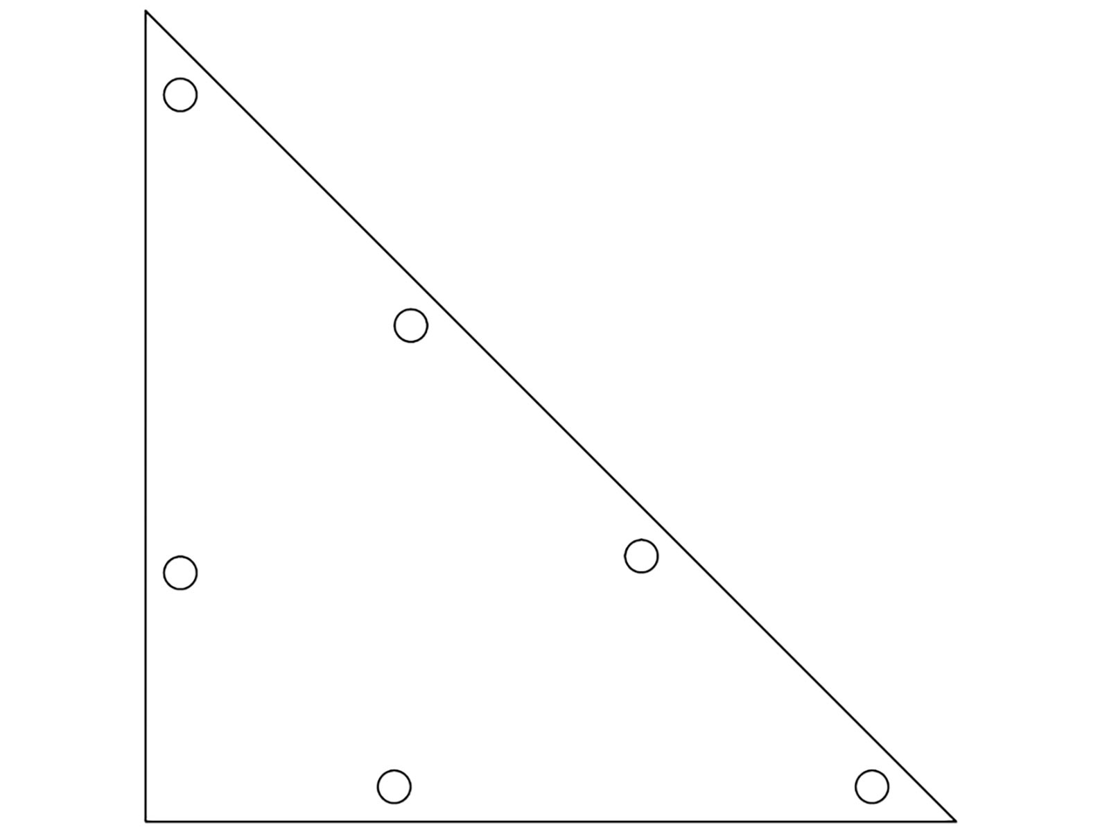 Trekant alu store f/PWP-døre  - P1095