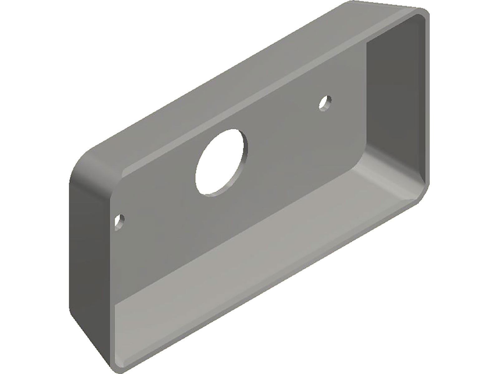 Indbygningsskål for sidemark. 2 mm alu