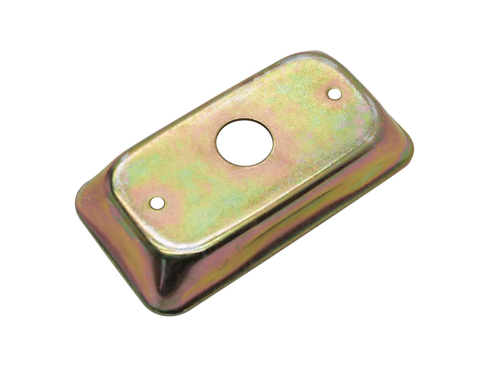 Indbygningsskål for sidemark. guldgalv - 138x74x22mm, med Ø20mm hul