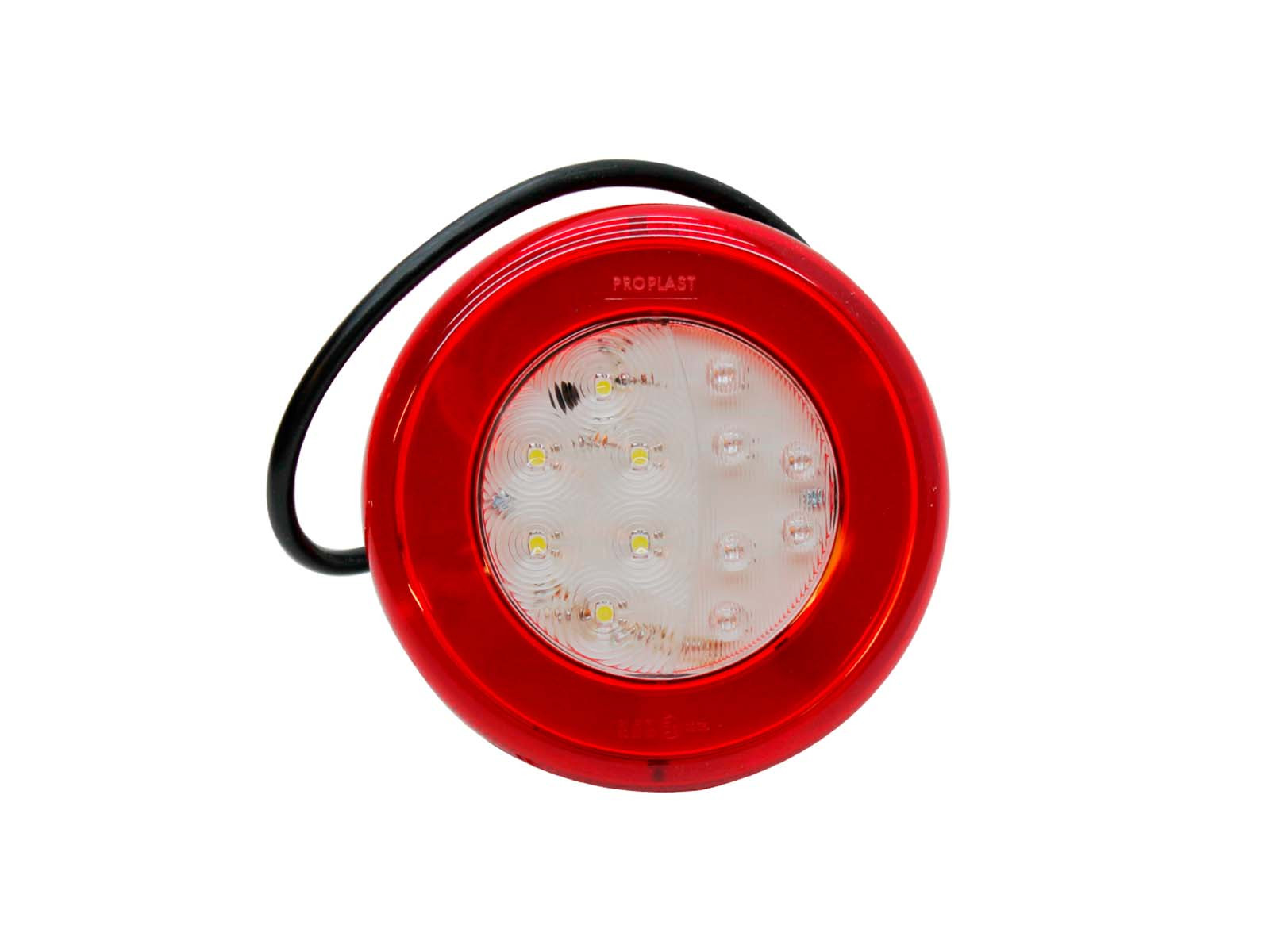 Bak/tågelygte Ø140mm LED 12/24V, ProRing, 2300mm kabel