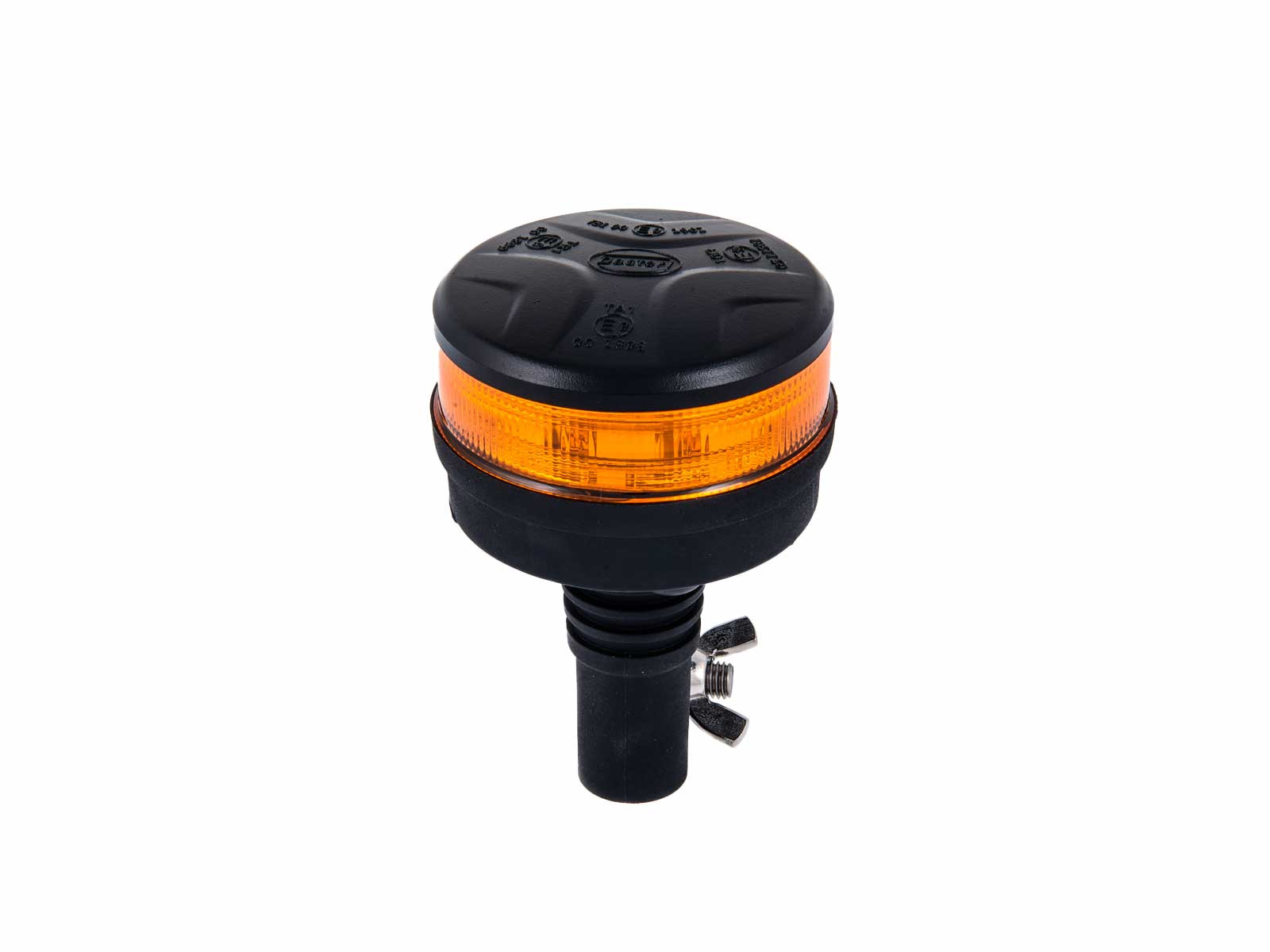 Blitzlygte orange LED 12/24V studs mont. - IP67. EMC R10, ECE R65