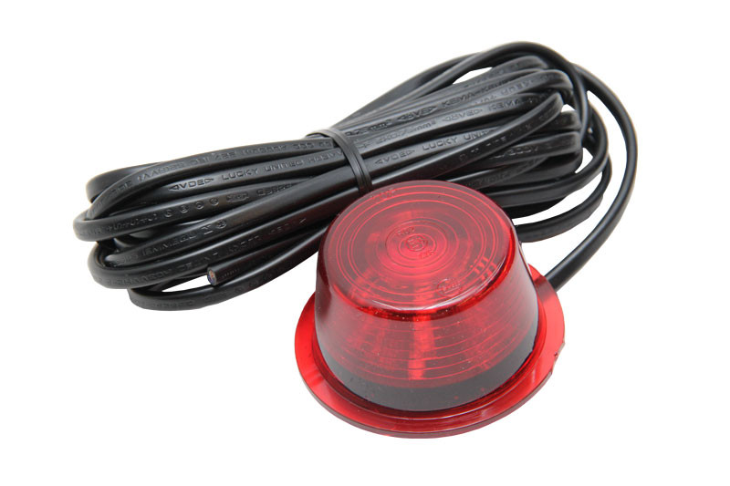 Glass rødt m/diode 24V - 30796