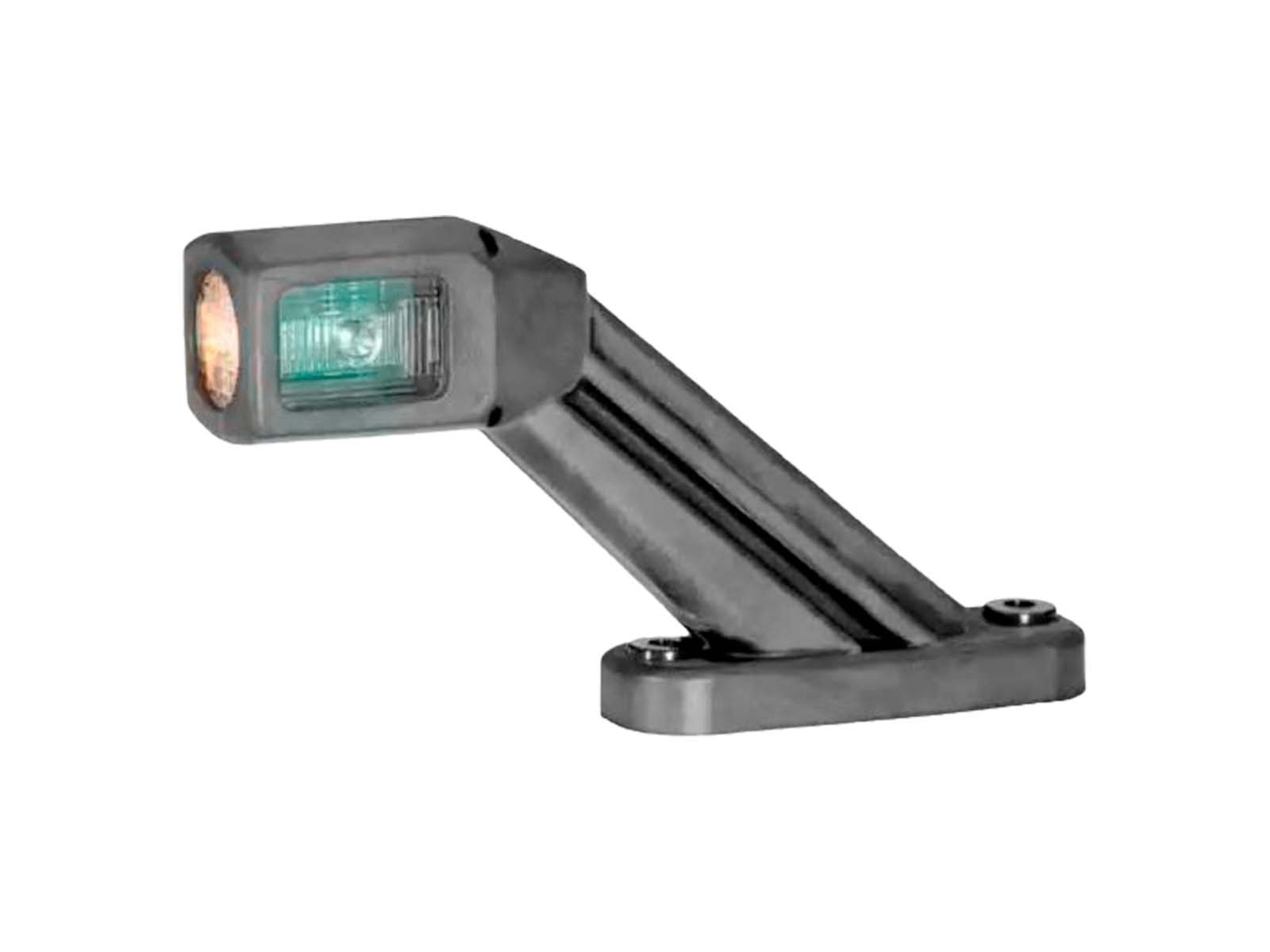 Umrissleuchte LED 12/24V schräg Rot/Weiß/Gelb rechts 3m Kabel - Hella 2XS 011 769 687