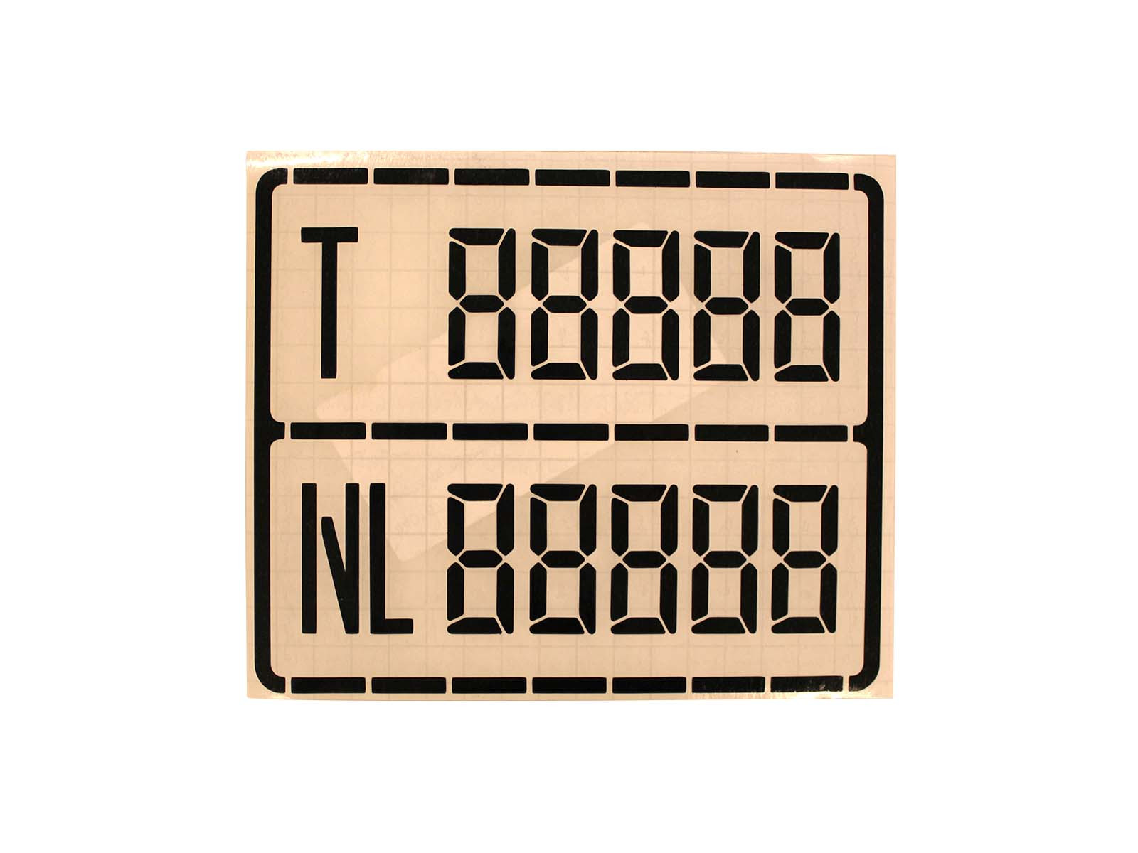 Vægttavle, nyttelast 5cifre sort