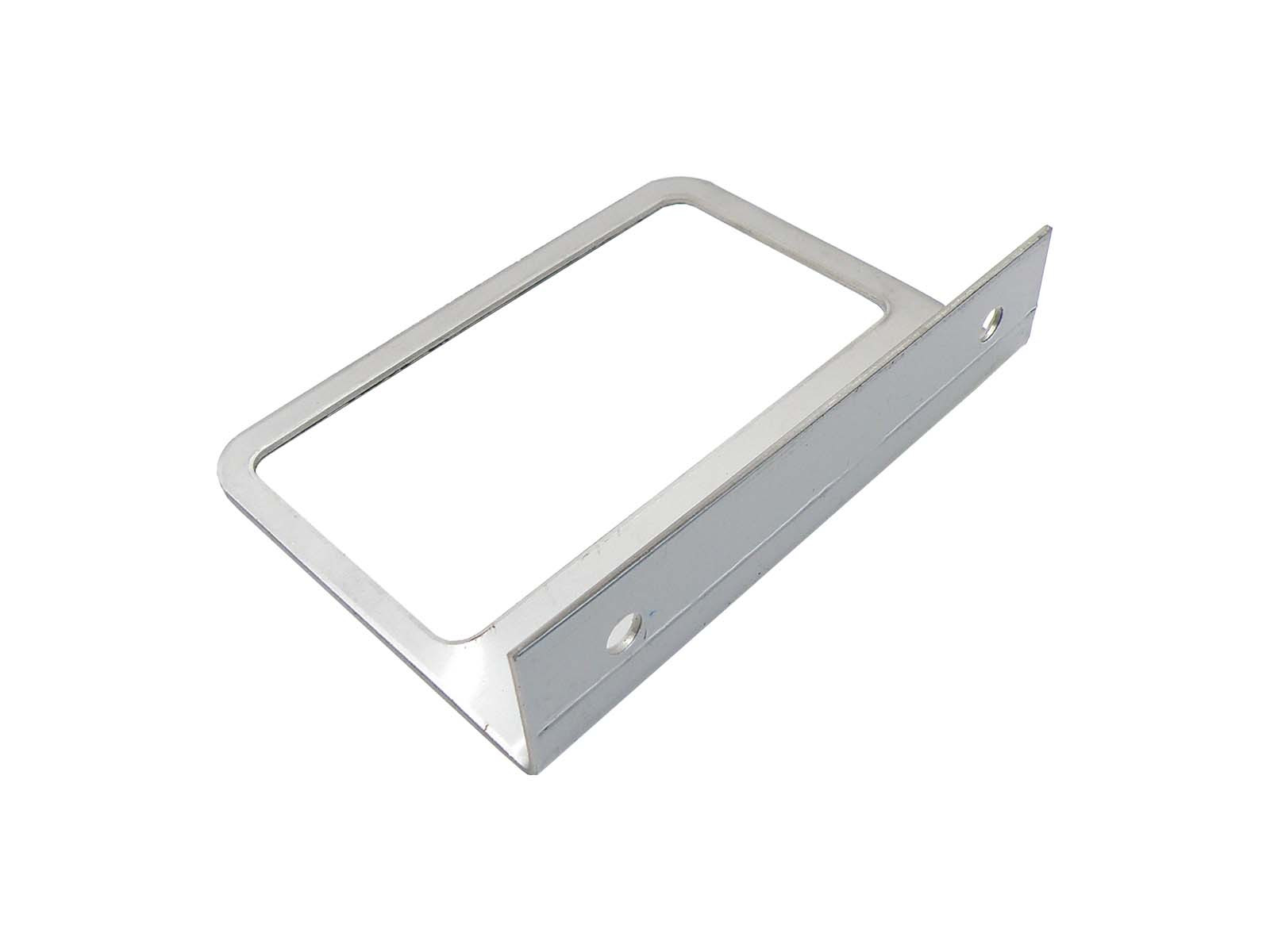 Konsol for LEDsidemarkering, rustfri - 107x77mm, Volvo/Scania - 1,5mm rustfri blank, vinkel konsol