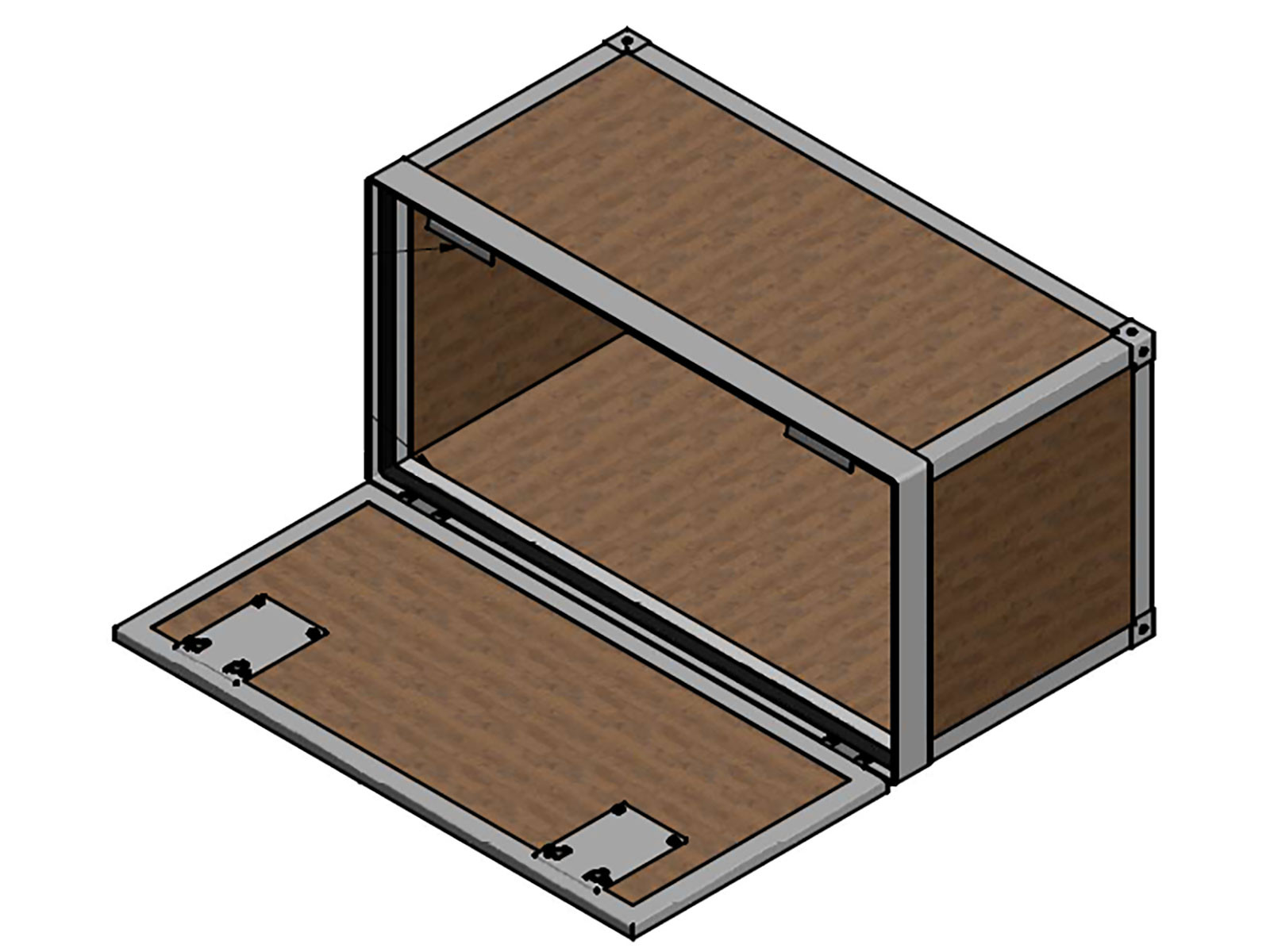 BNFinerkasse 1000x500x500mm m/alu.ram