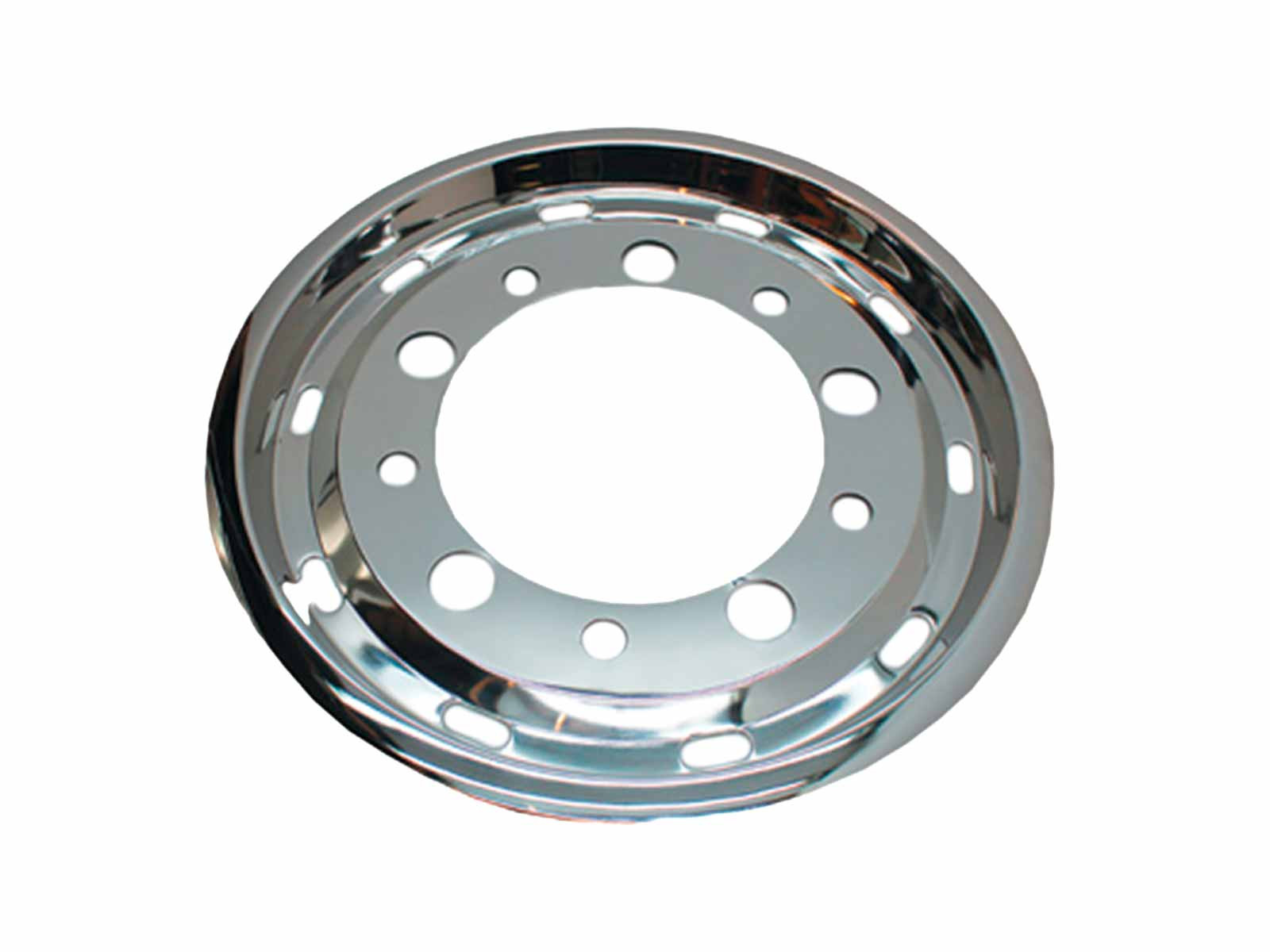 Forkapsel 22,5" rustfri D=27mm  - Super single - Indv.Ø281mm, PCD Ø335mm - Inset = 27mm - Offset = 130mm - Hul mønster, 5 store og 5 små huller