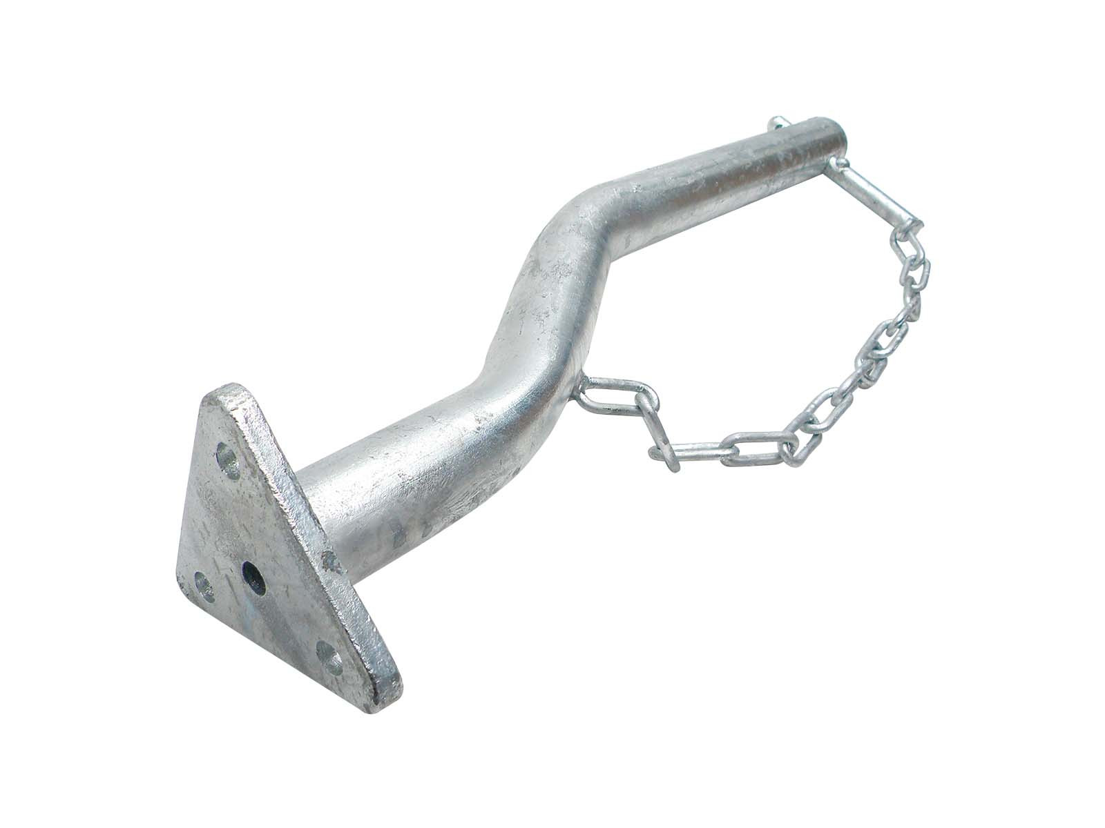 Snekædeholder Ø42x585mm CC=100 - Varmgalv m/flange og plastprop