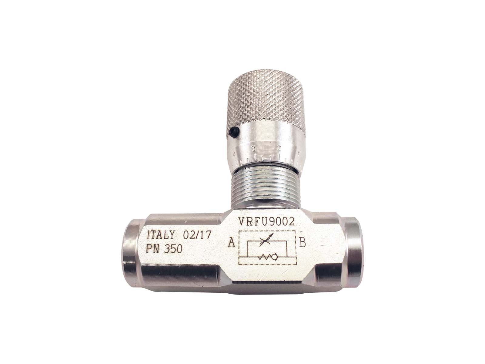 Drossel-/Rückschlagventil Rohrmont. 1/4” 350 bar VRFU90 010