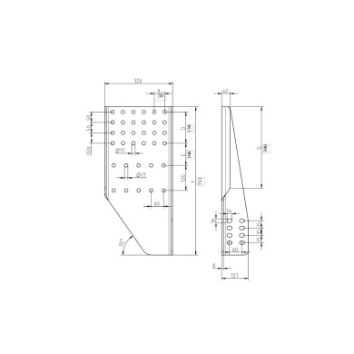 Gavlsæt SPU 50 hor. 100 vert. - Rockinger ROE75090 Actros