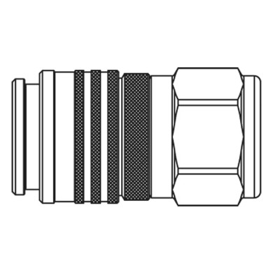 Temakobling hun "Flat Face" 1/2" Tema FF Serie