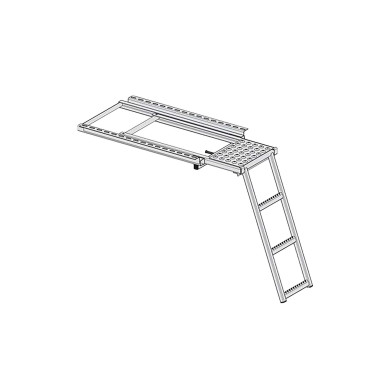 Stege m/utdrag och 3teg Zinkgalvad