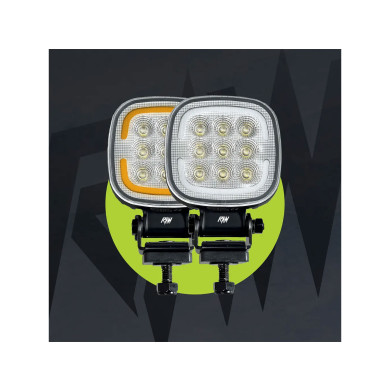 RAW DUO arbeidslys m/varsellys 103mm