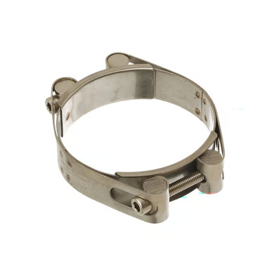 Spændebånd 115-125mm, syrefast m/2 bolte M8x80 mm