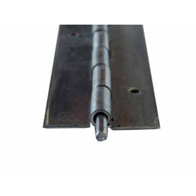 Pianohængsel rustfri 2x60x2500mm - Forborede huller - 6 mm aksel