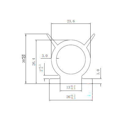 Gummiprofil mit Lippen 25m