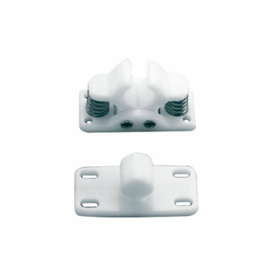 Door holder w/spring in white nylon