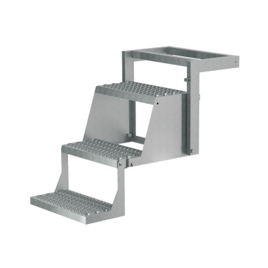 Udtræks trappe m/3 trin B560xH734 varm galv