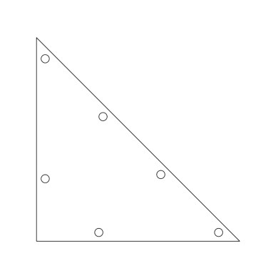 Trekant alu store f/PWP-døre  - P1095