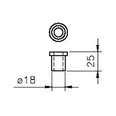 Nylonbøsning for P1000 - P1003