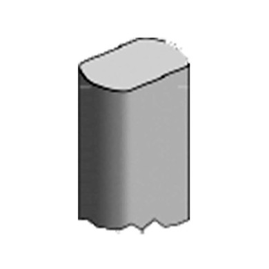 Låsestang f/PWP hængsel 3970mm, ALMGSI1-F28 anod