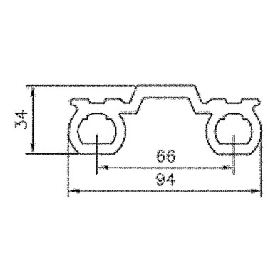 Hængselled elox.HARMONIKA 95mm