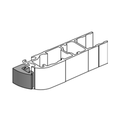 Dørføringsklods 20mm sort polyamid
